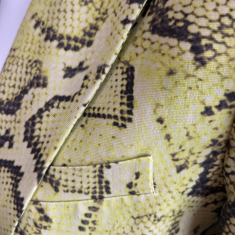 Pinko Yellow Snakeskin Print As Seen On Adrienne Bailon - Picture 5 of 11